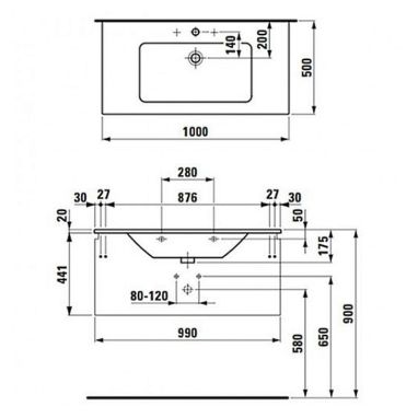 LAUFEN Тумба с умывальником PRO S (H8609654751041)
